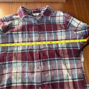 Woolrich Burgundy and Blue Plaid Shirt
